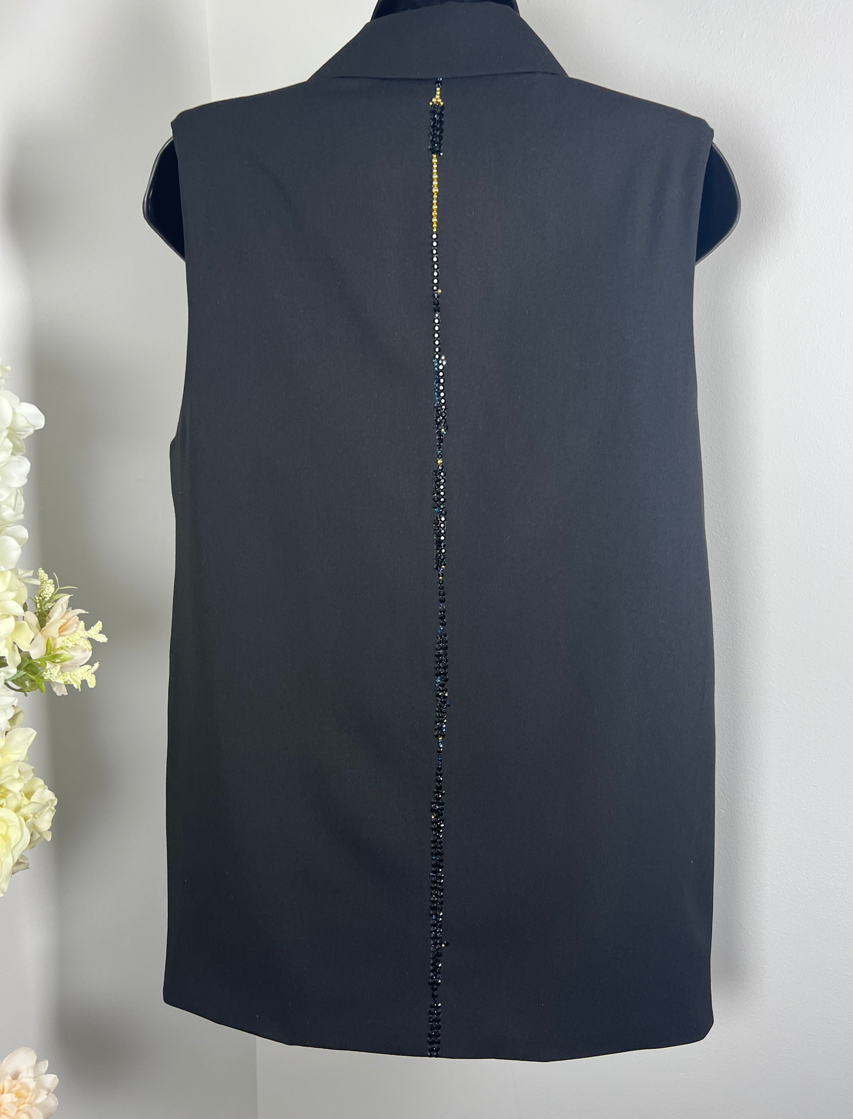 Long black waistcoat