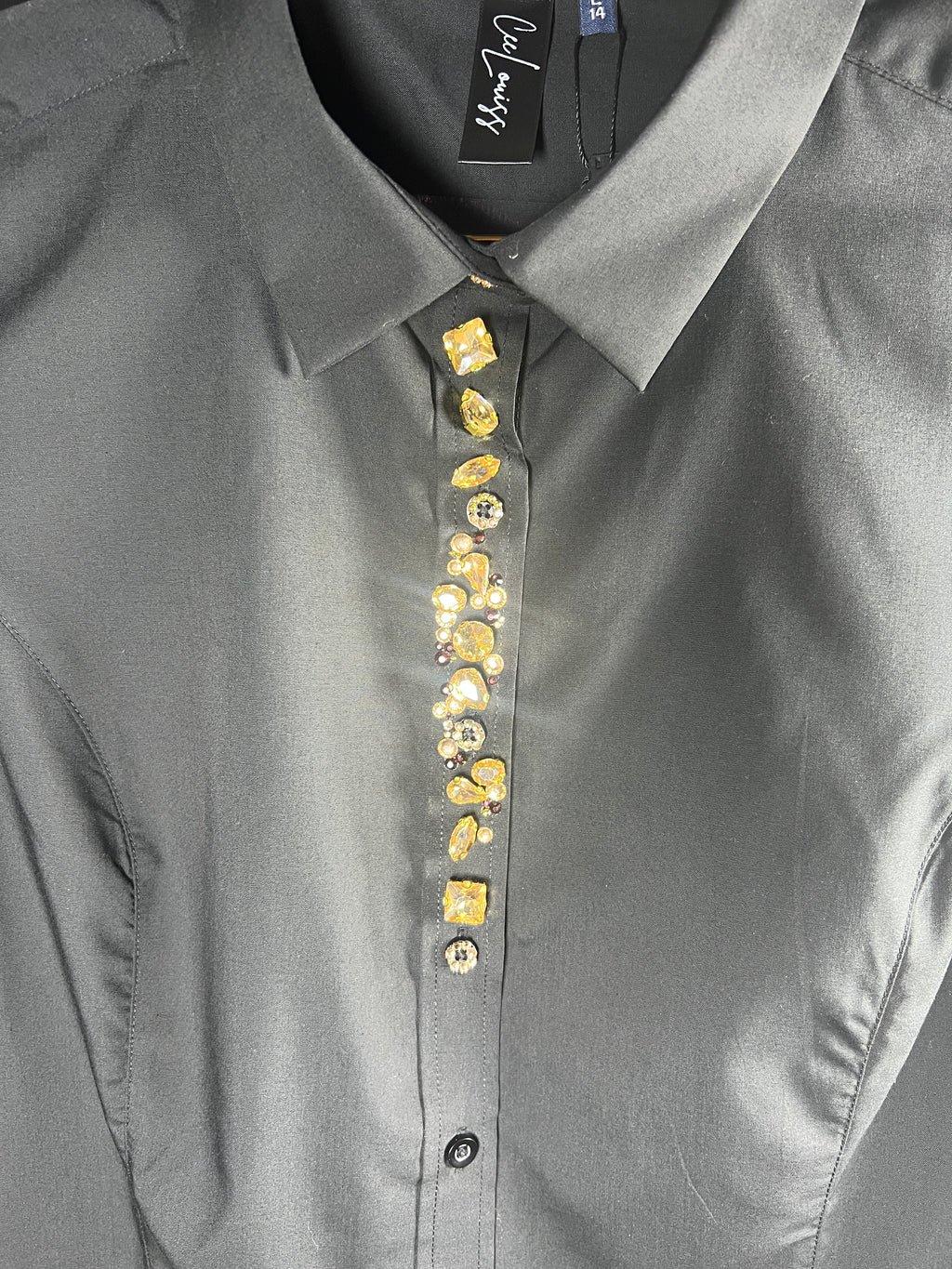 Gold crystal shirt