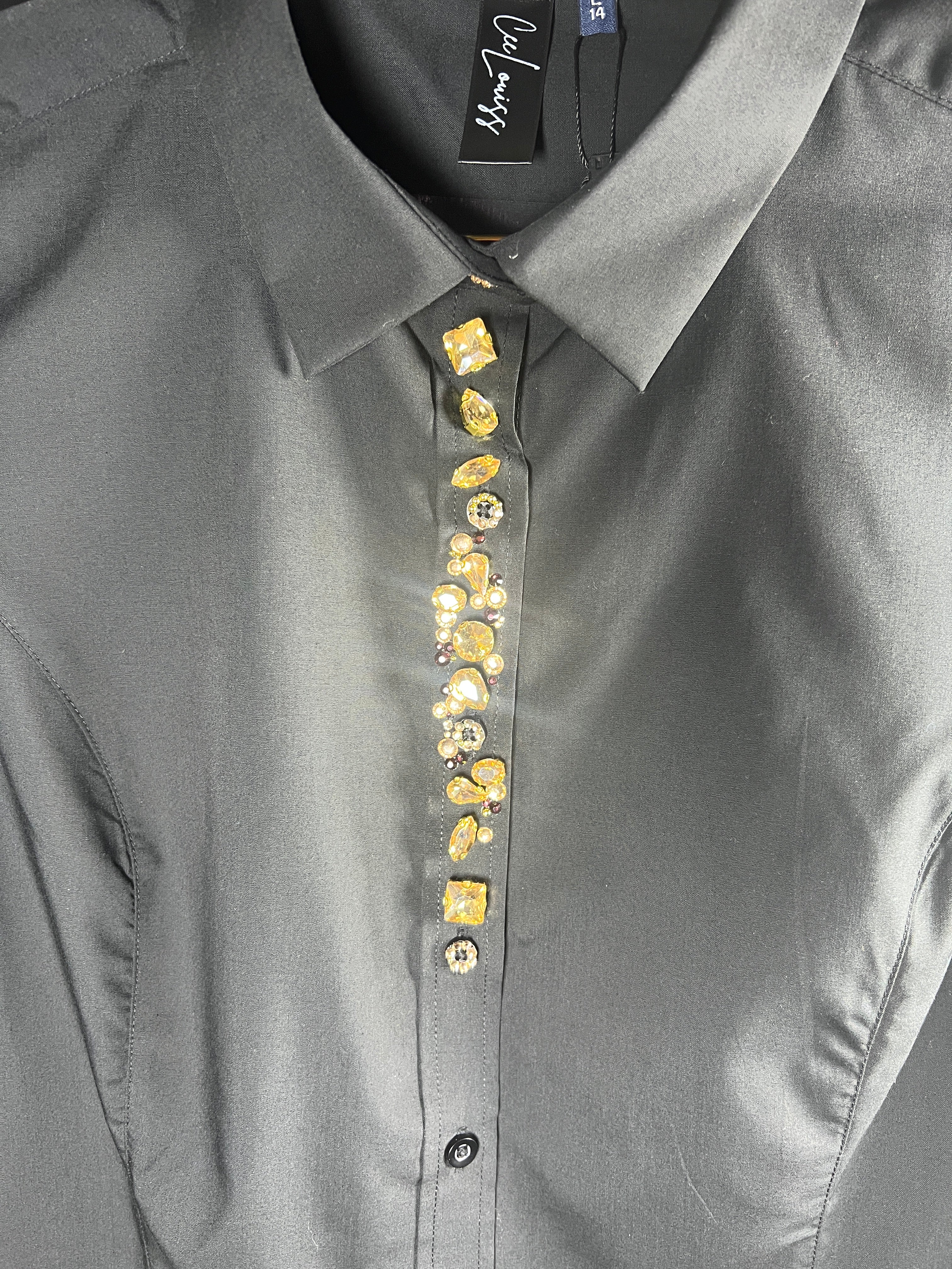Gold crystal shirt