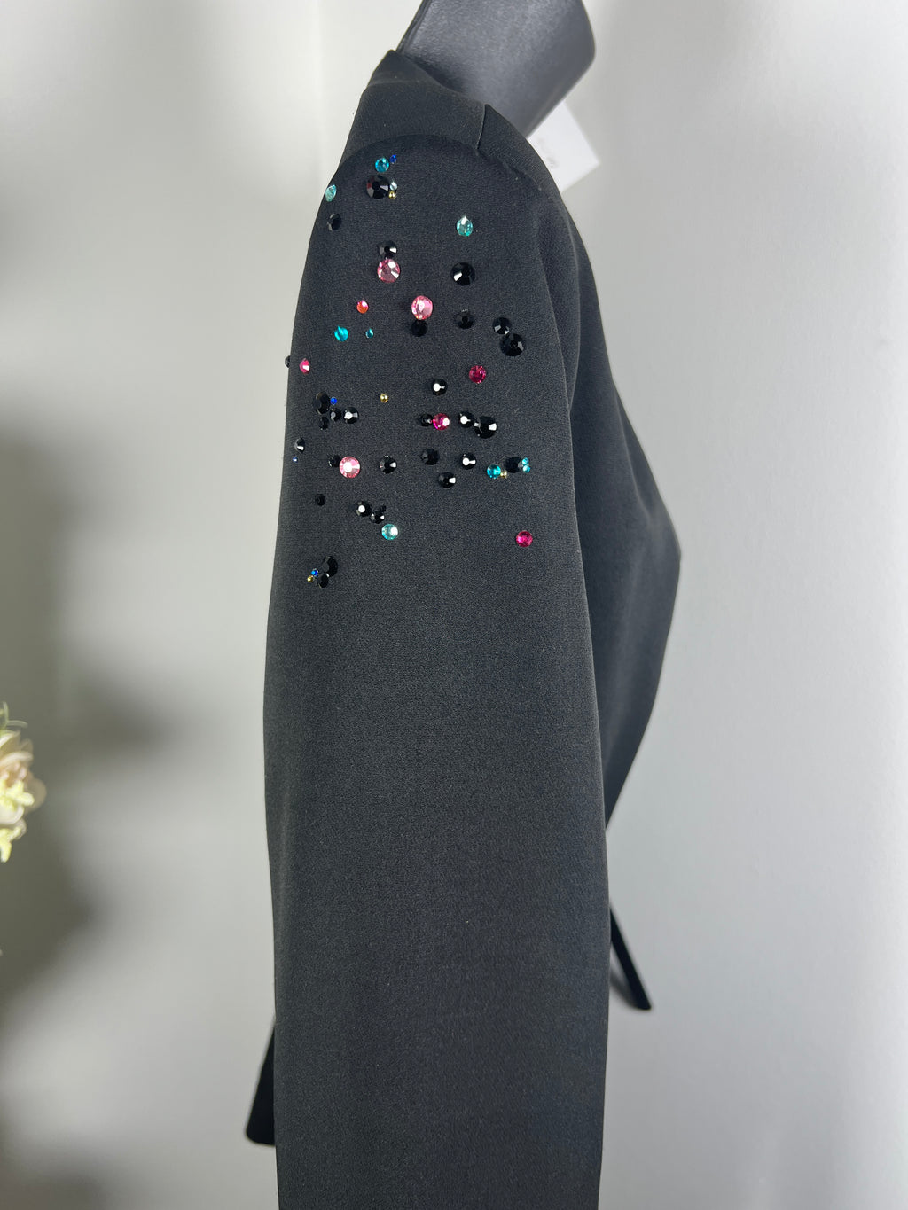 Pink blue belted Blazer