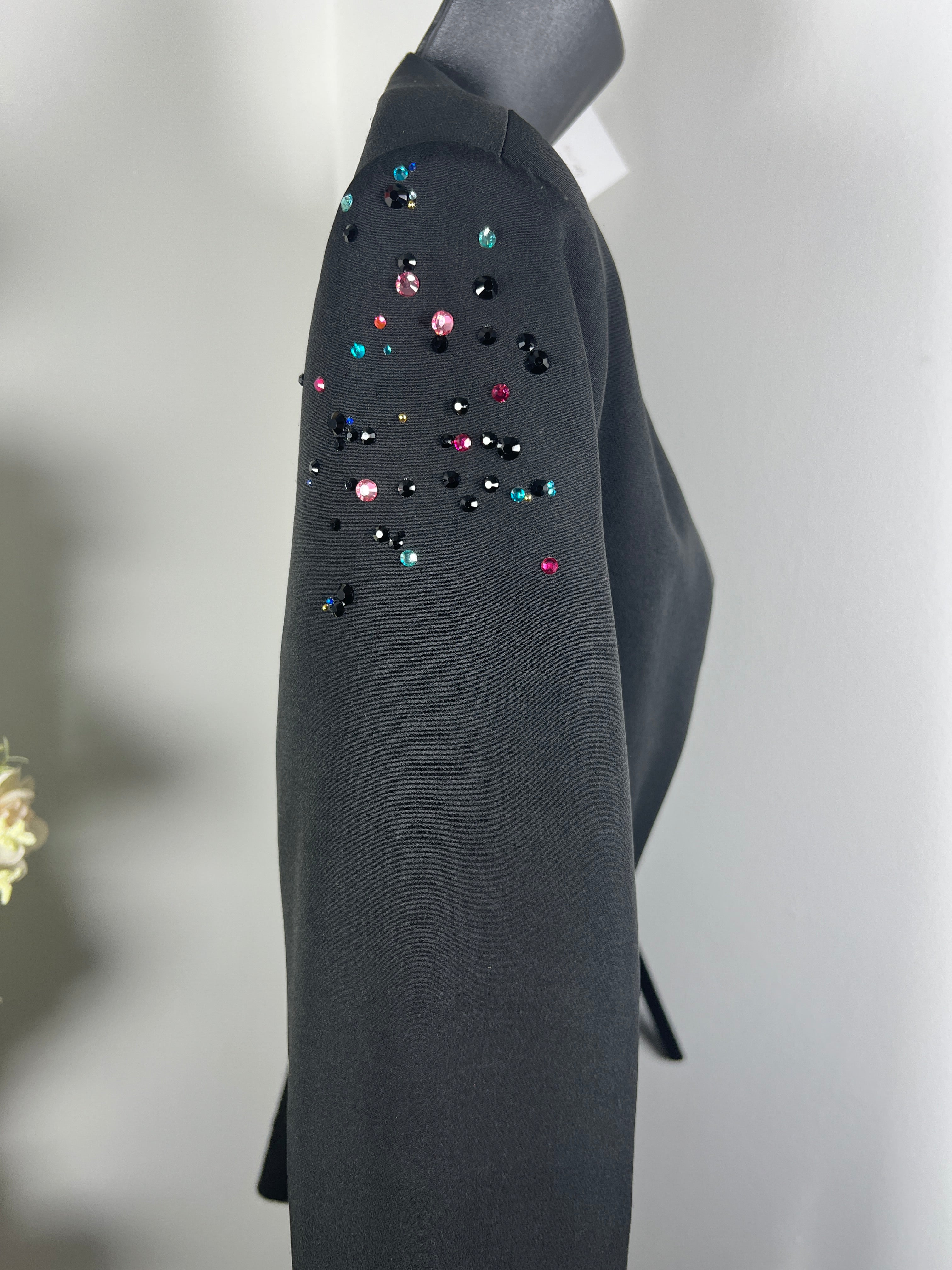 Pink blue belted Blazer