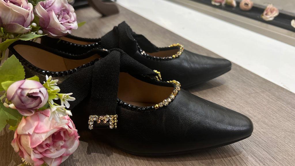 Black Diamanté Shoes
