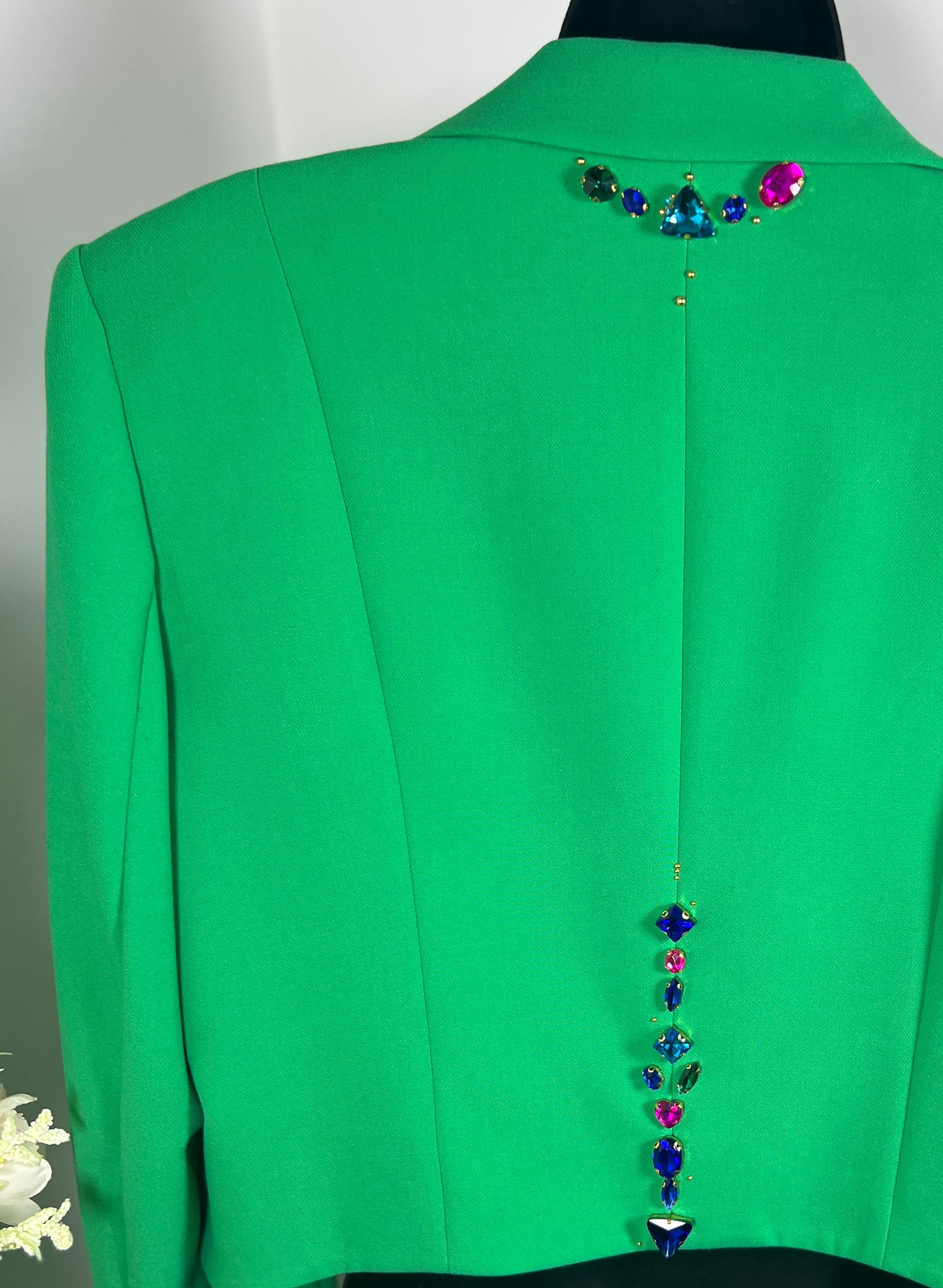 Cropped green Blazer