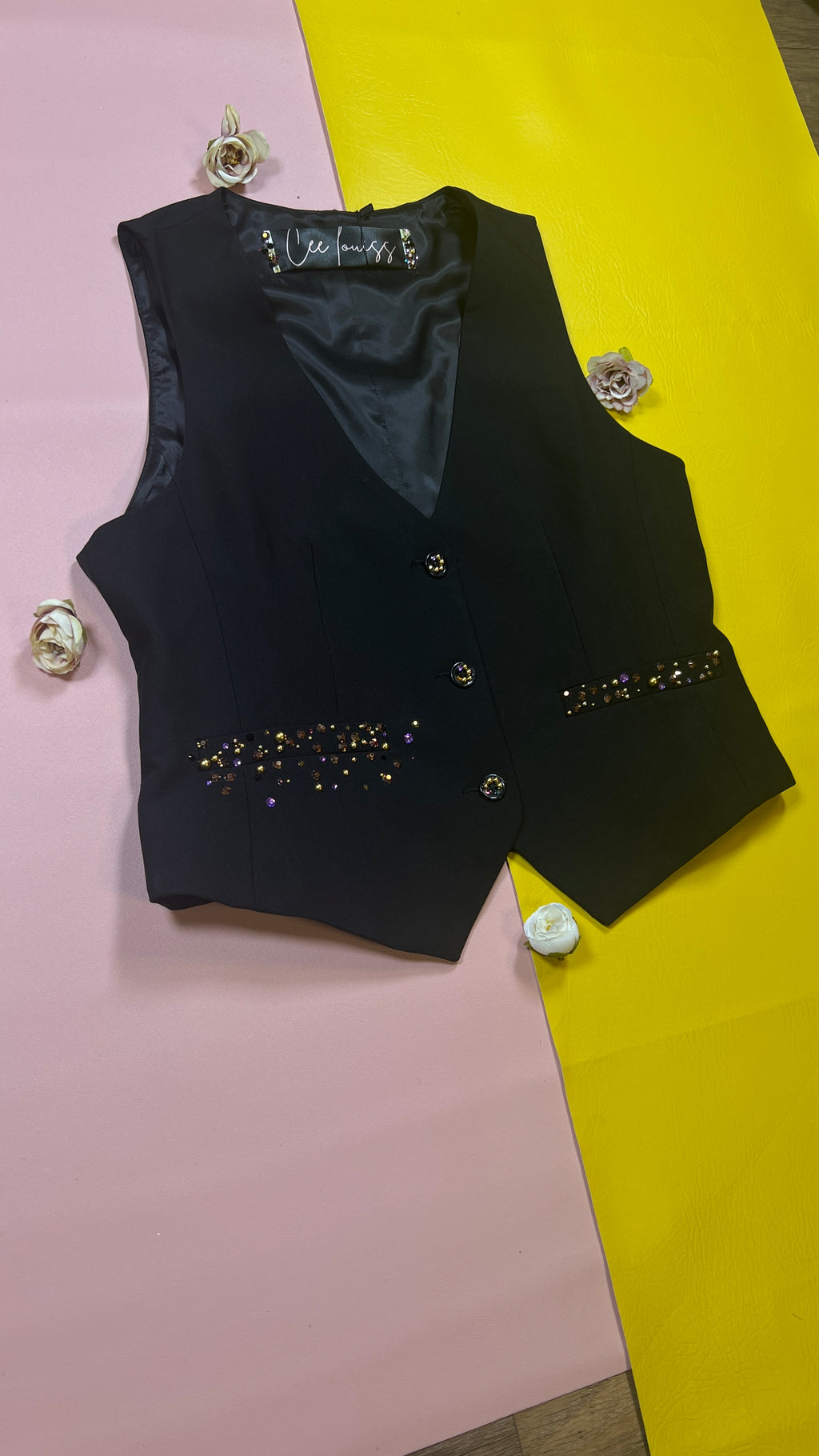 Gold tailored waistcoat