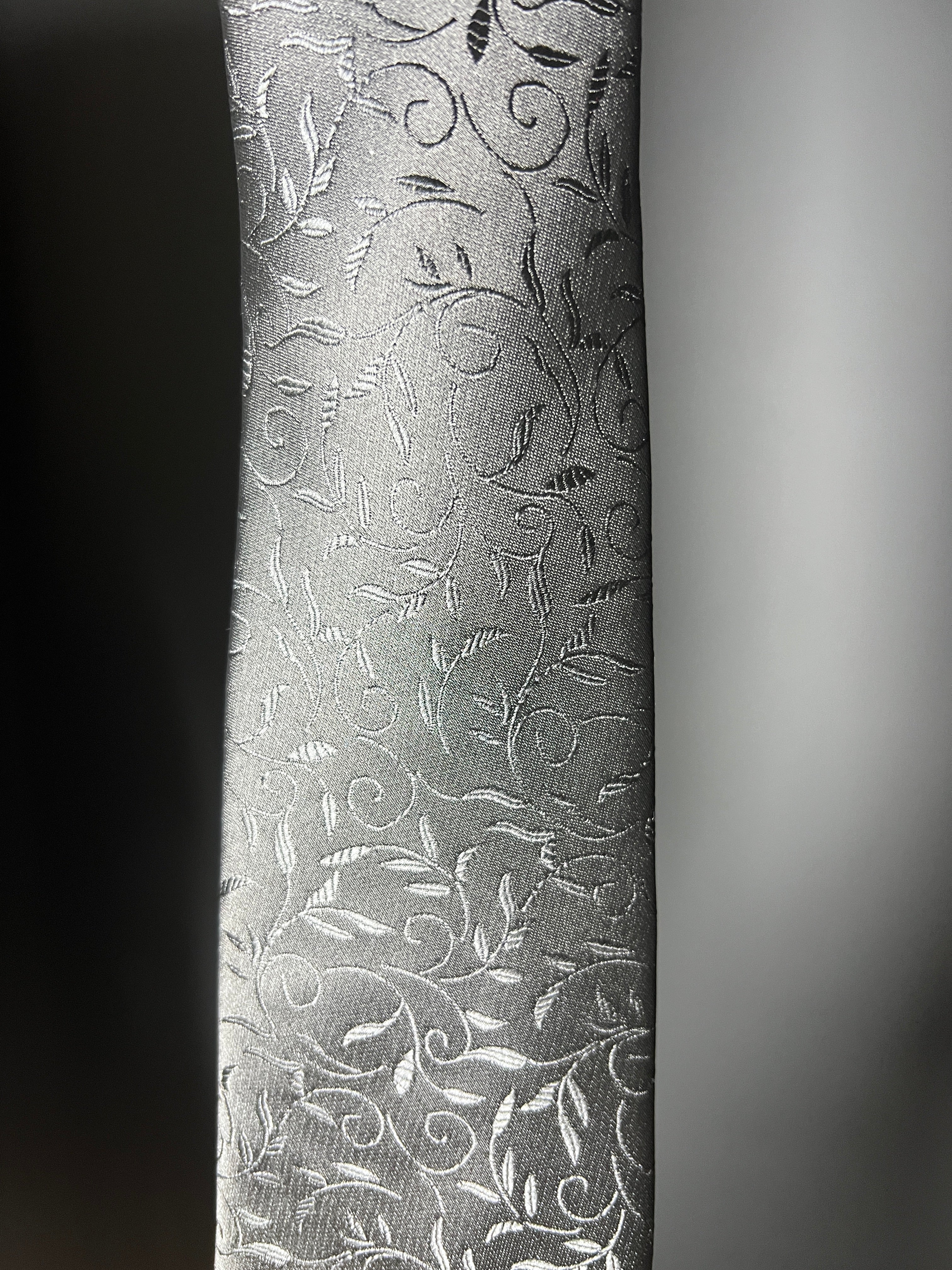 Black Floral Patterned Tie