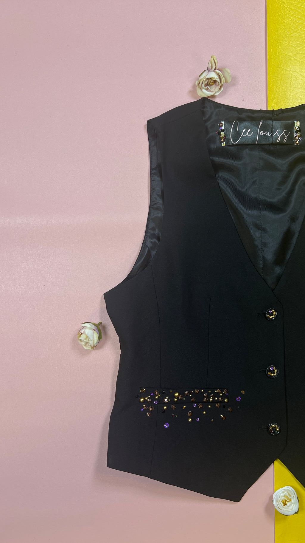 Gold tailored waistcoat