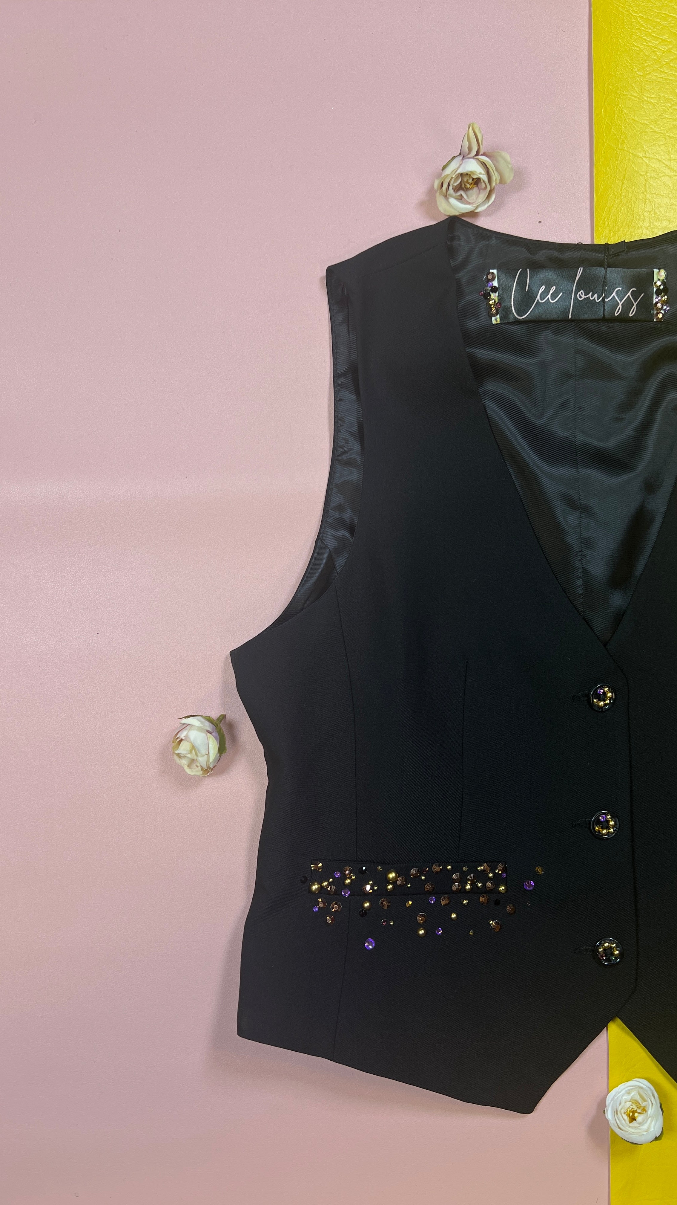 Gold tailored waistcoat