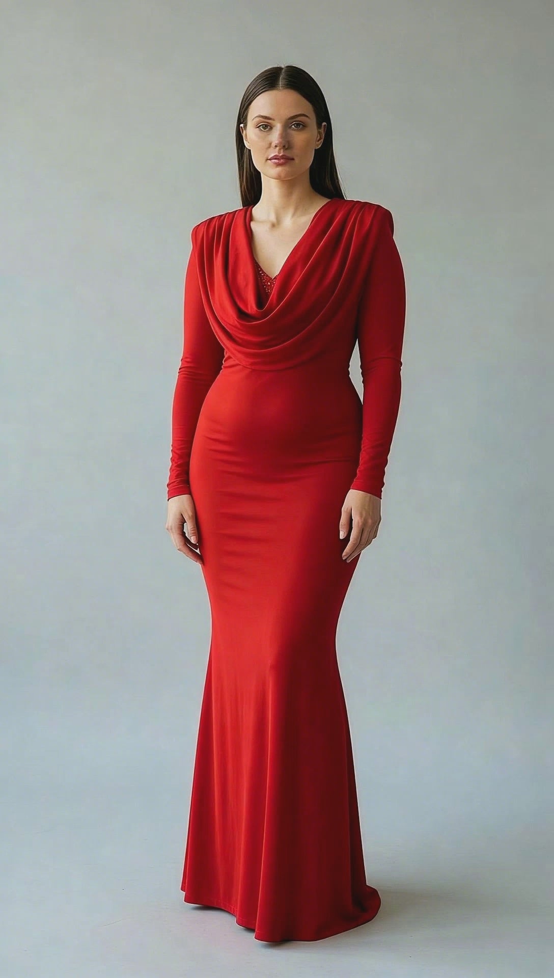 Cee Louiss Red Diamanté Evening Dress